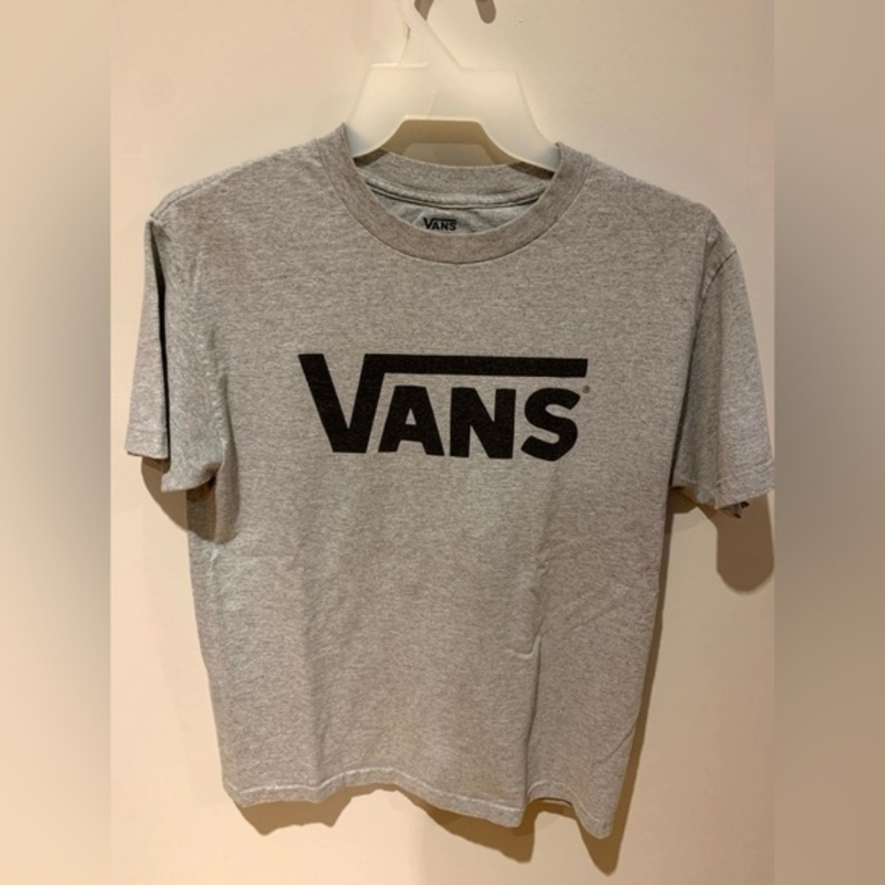 Vans Grey Logo T-Shirt - Size M